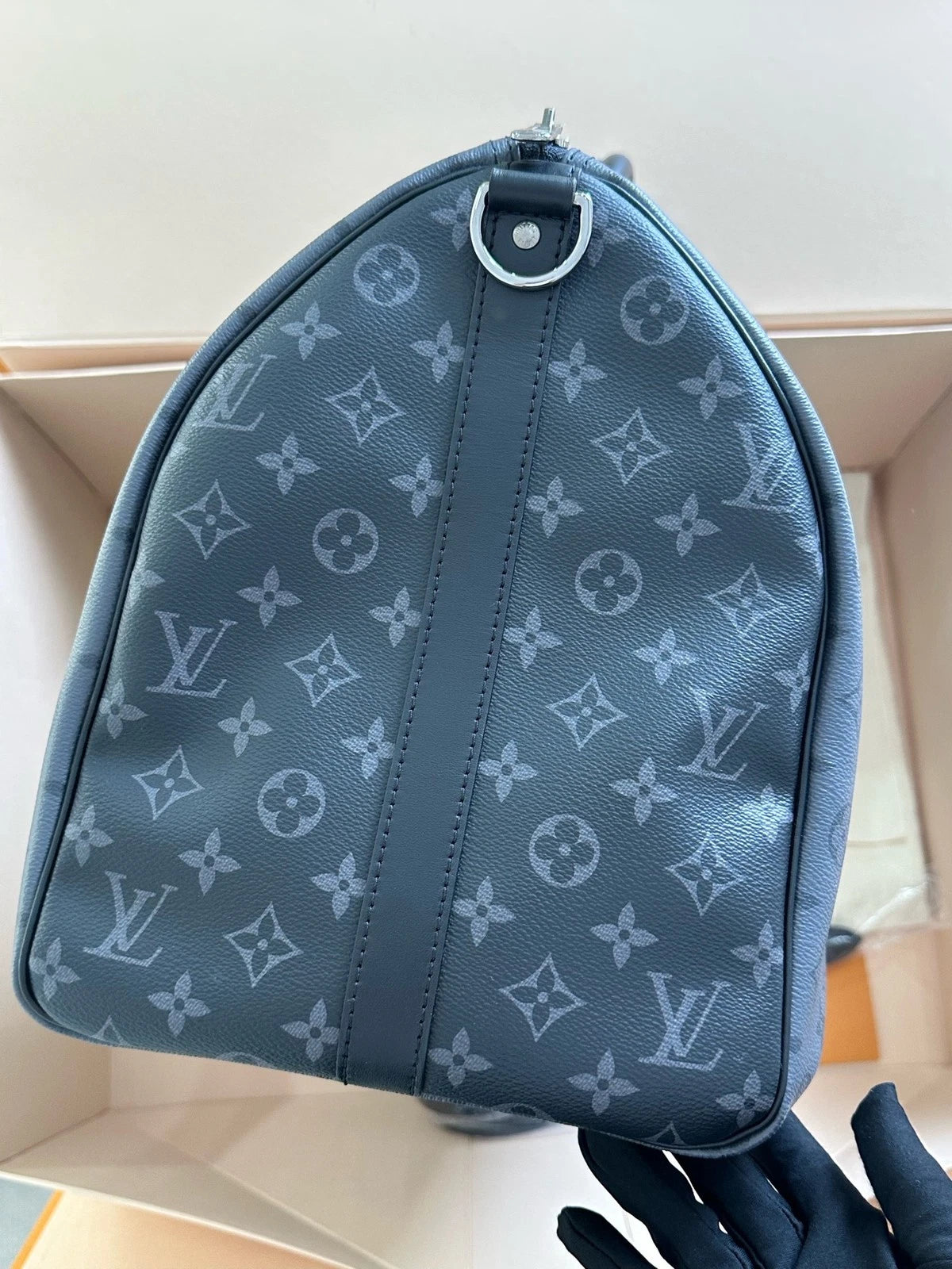 Louis Vuitton Keepall50 Reverse Black Travel Bag For Women
