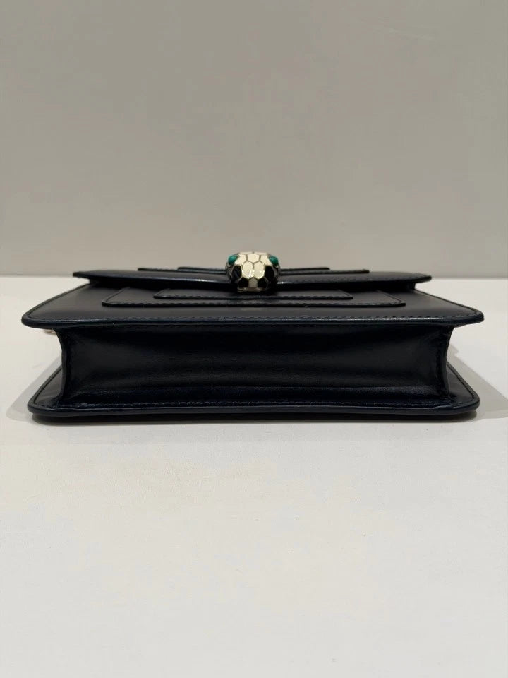 Bvlgari Leather Black Serpenti WOC Crossbody Bag For Women
