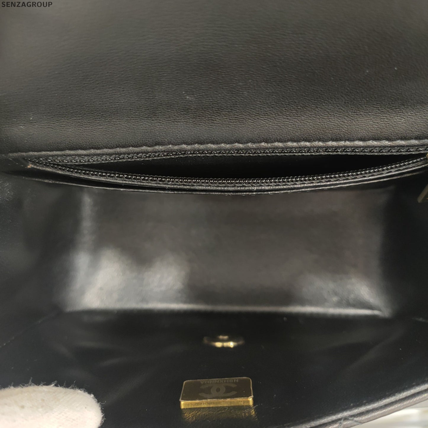 Chanel Classic Flap Black Gold Lambskin Quilted Shoulder Crossbody Bag
