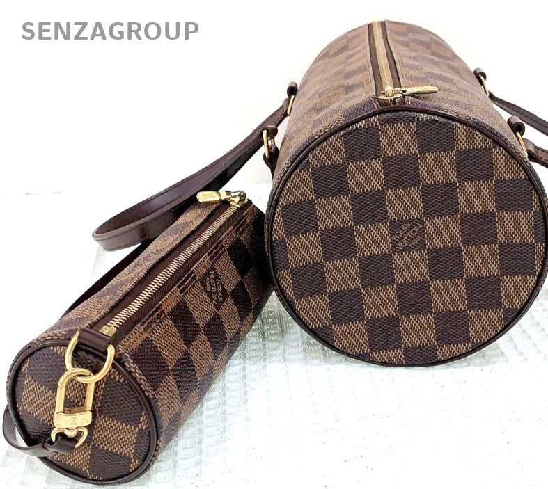 Louis Vuitton Papillon Damier Ebene Handbag Purse Shoulder bag Brown