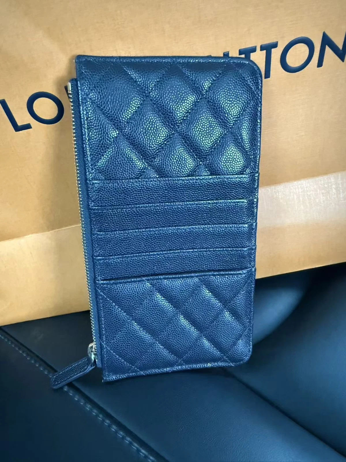 Authentic CHANEL Leather Card Wallet For Women