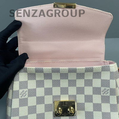 Louis Vuitton Damier Ebene Canvas Pochette Metis Messenger Bag Gold