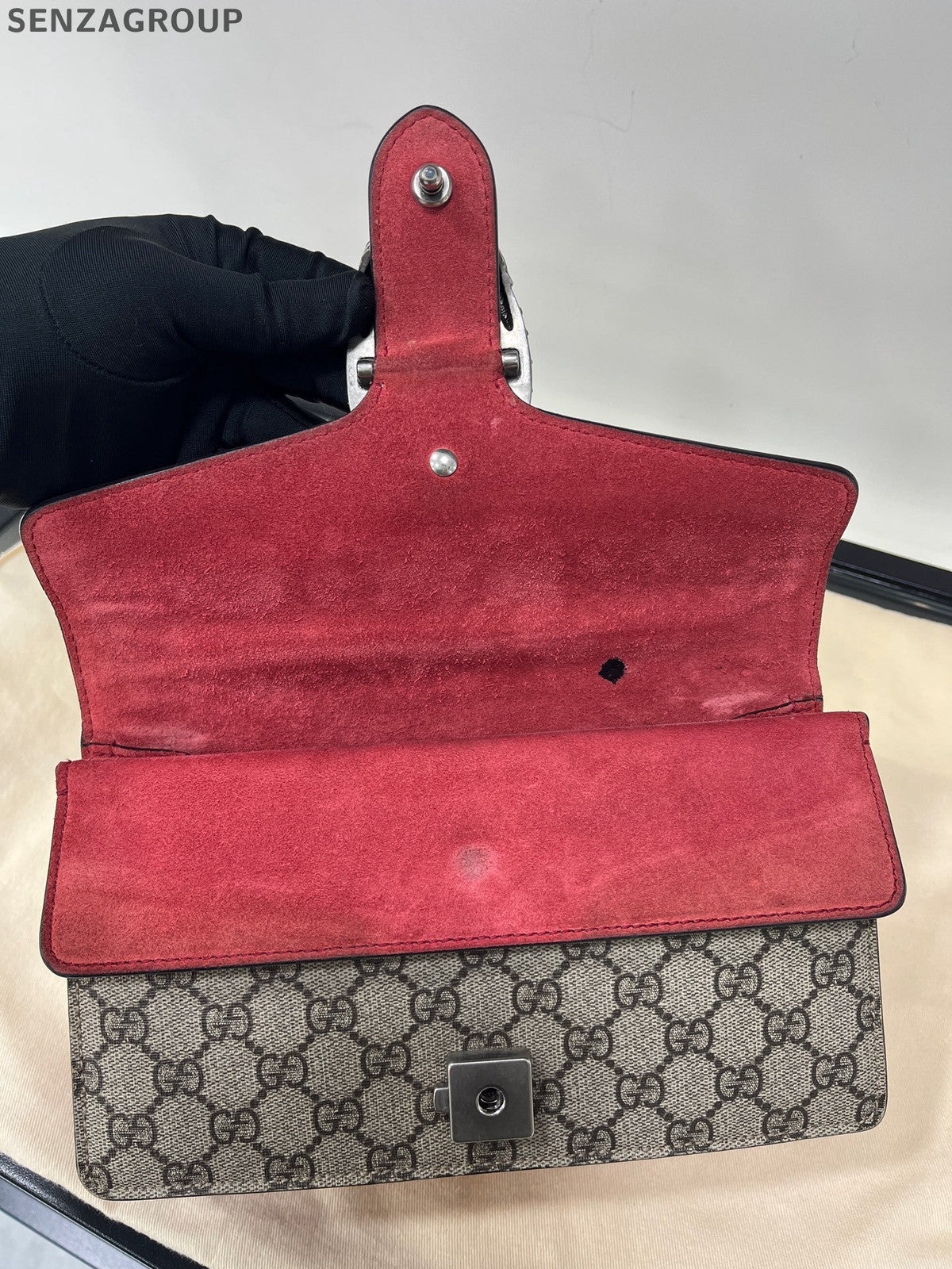 Gucci Dionysus Small Chain Shoulder Bag Brown Red Women Classic