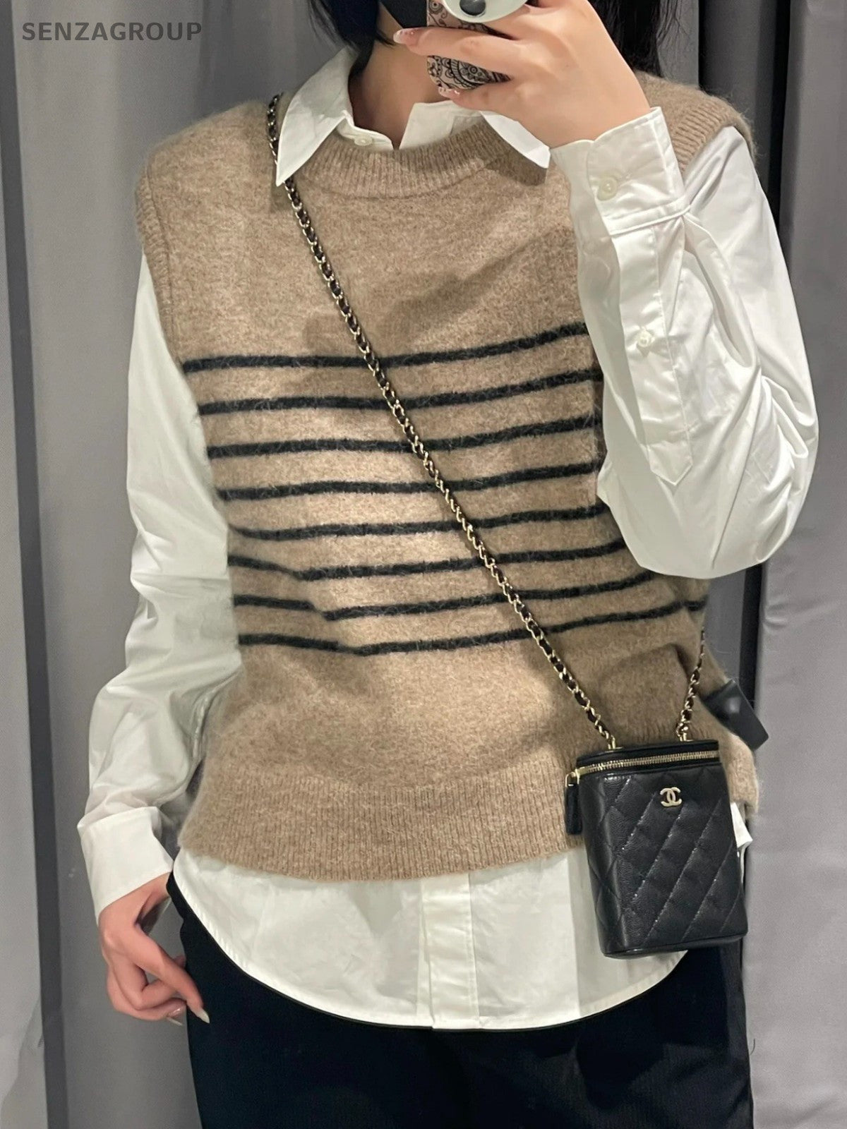CHANEL CC Chain Calfskin Shoulder bag Crossbody Black