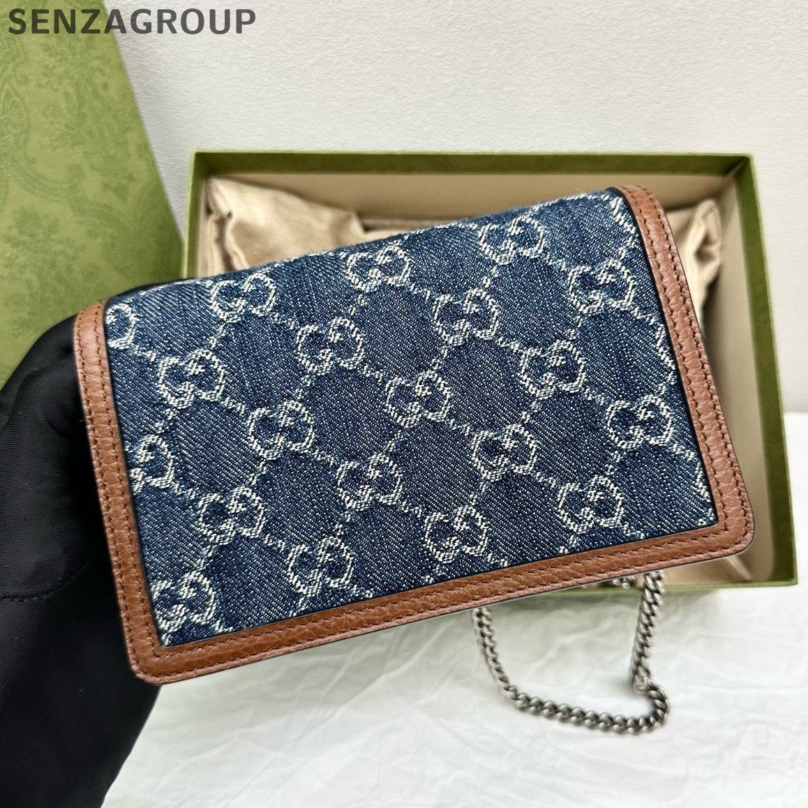 Gucci Dionysus Mini Denim Chain Shoulder Bag - Classic Women's