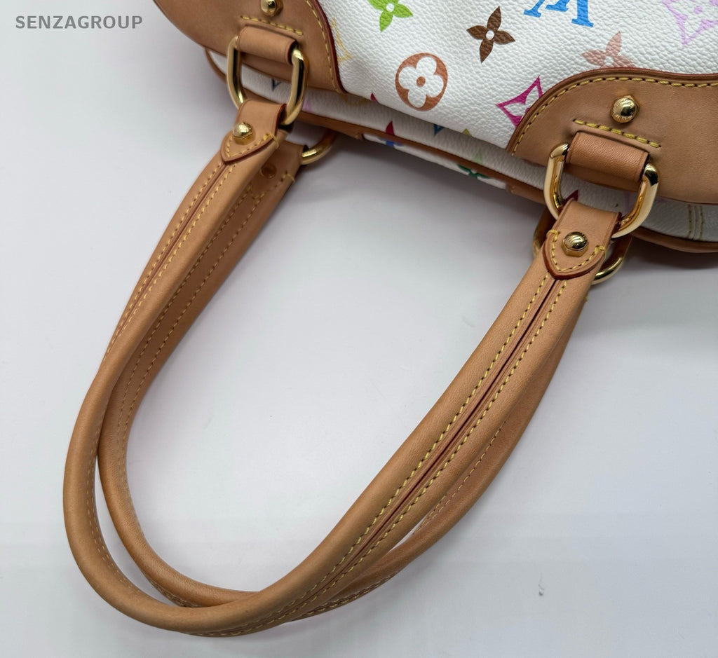 Louis Vuitton Claudia Monogram White Multicolor Shoulder Bag Used Women Classic