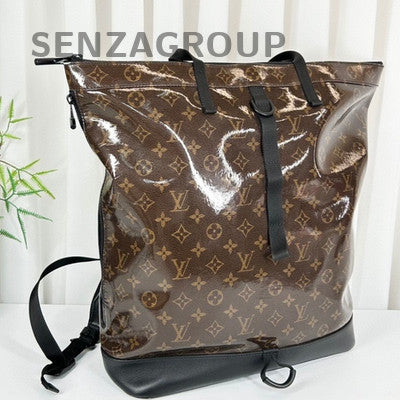 Louis Vuitton Zipped Tote Backpack Brown Black Unisex Classic Bag
