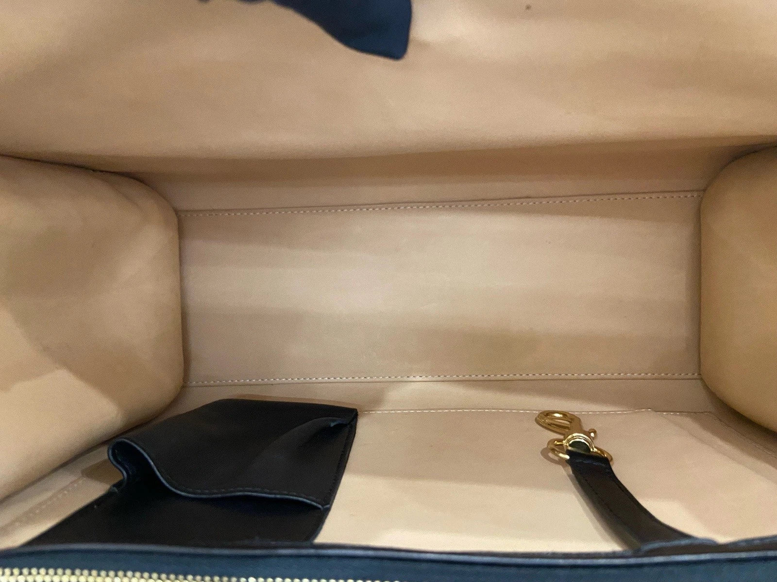 Delvaux Tempete MM Calfskin Top Handle Shoulder Bag Black Gold Women Classic