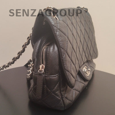 Chanel Classic Flap Jumbo Black Silver Chain Shoulder Bag