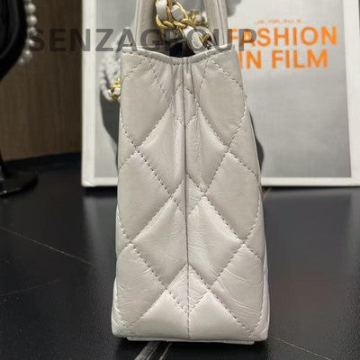 Chanel Kelly Grey Quilted Chain Shoulder Bag Classic Women's