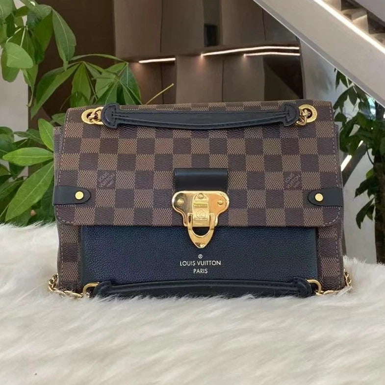 Louis Vuitton Vavin Damier Brown Shoulder Bag Chain Bag Excellent