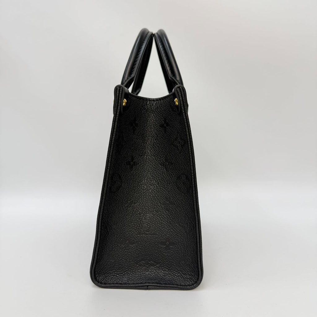 #1 - SJ0001 Louis Vuitton OnTheGo PM Monogram Empreinte Leather Tote Bag