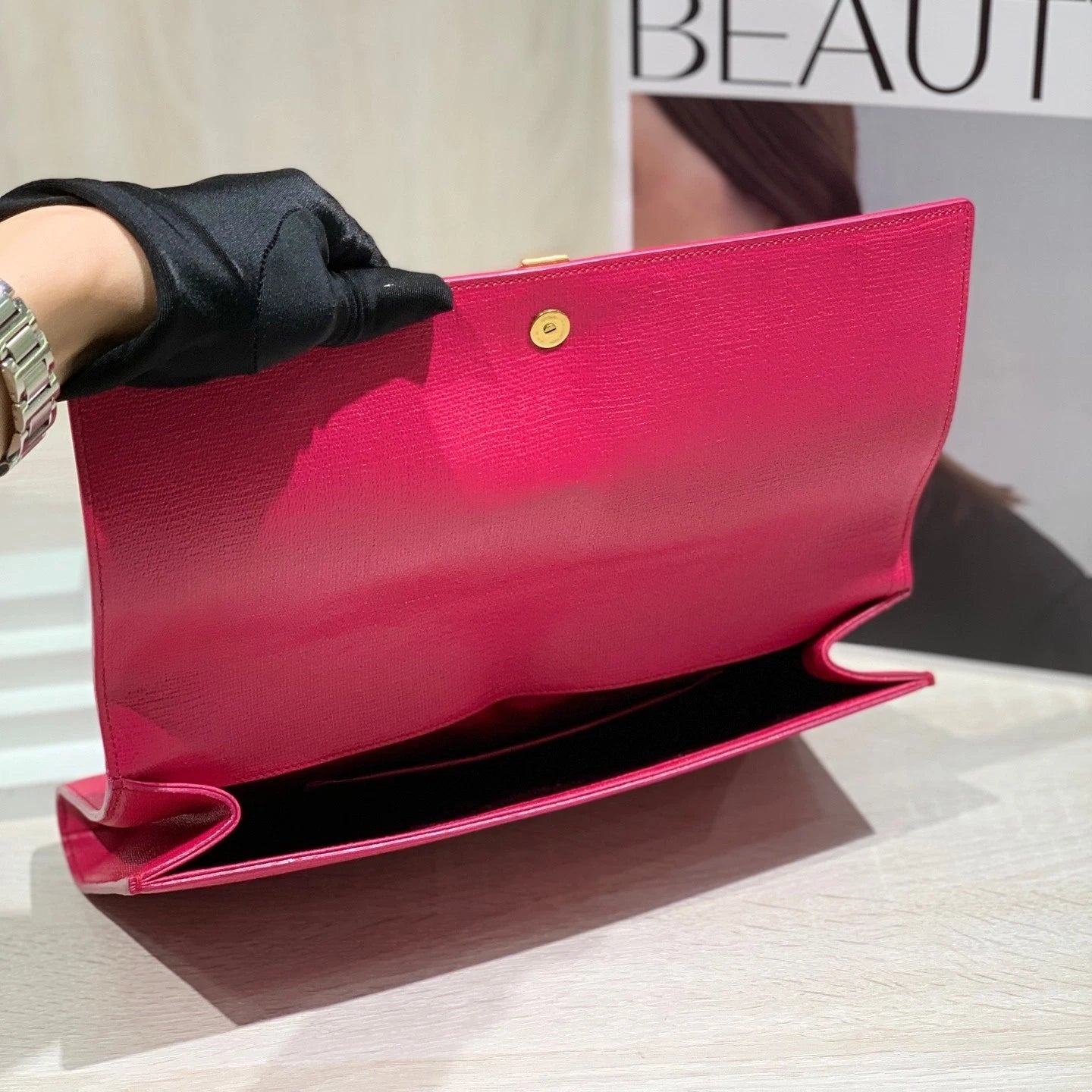 Saint Laurent Pink Large Evening Bag Crossbody For Women