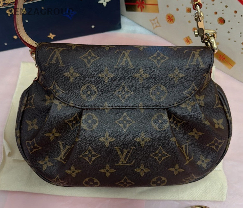 Louis Vuitton Sunset Monogram Shoulder Bag Brown Gold Women Classic