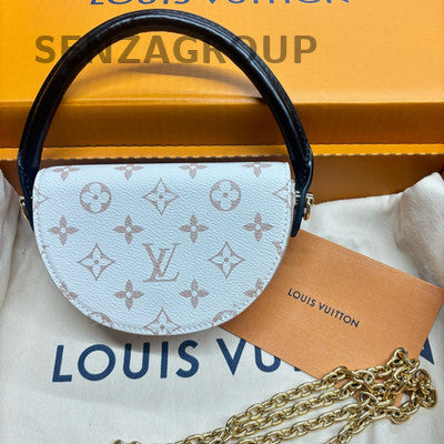 Louis Vuitton Monogram Nano Looping Shoulder Bag Women White Black