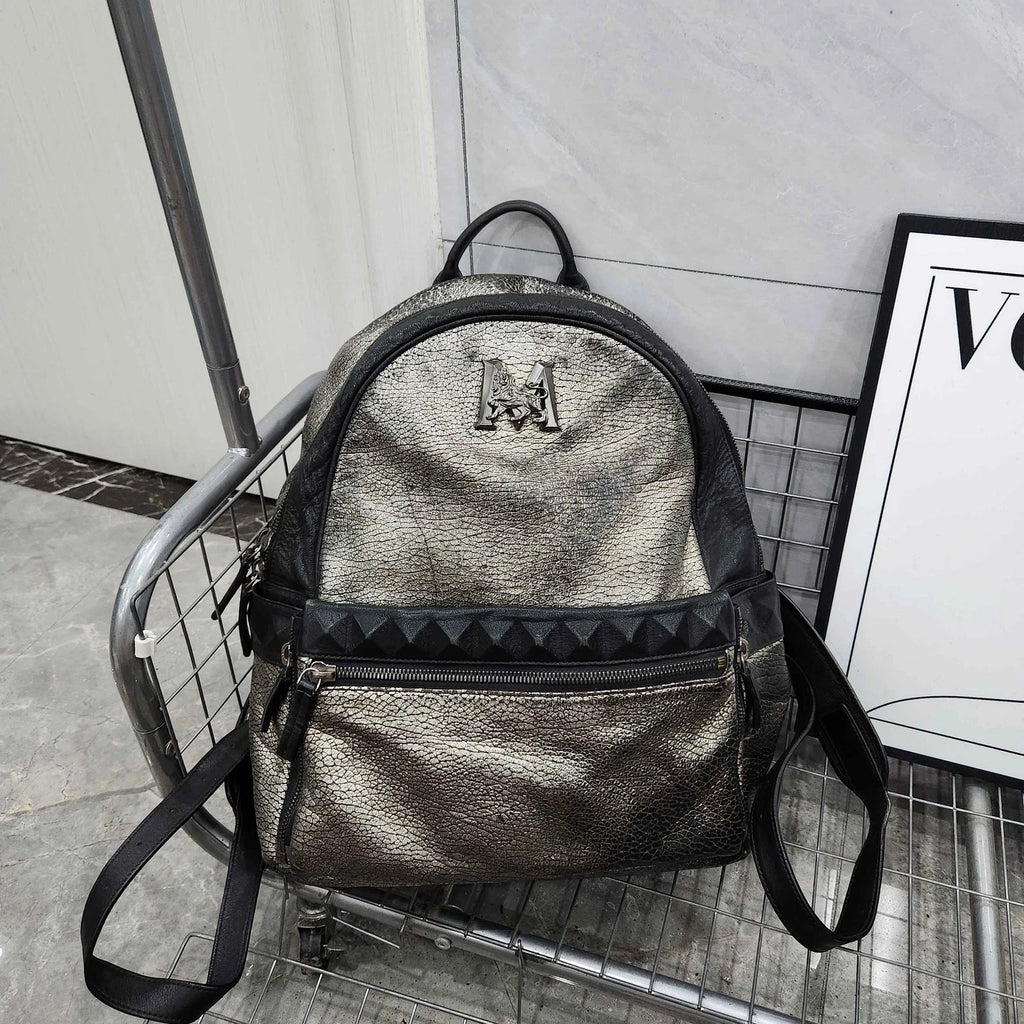 MCM Colorblock Leather Backpack for Women