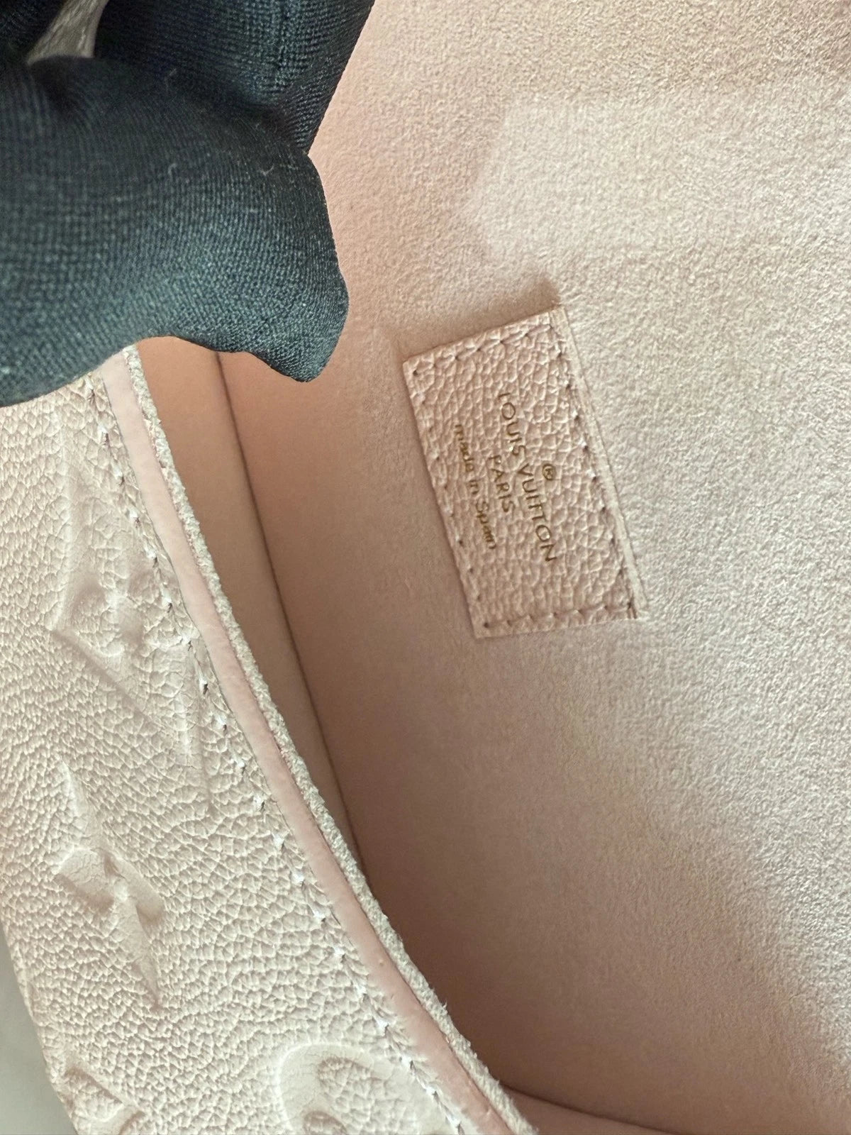 Louis Vuitton Nano Baguette Pink Leather Shoulder Bag For Women