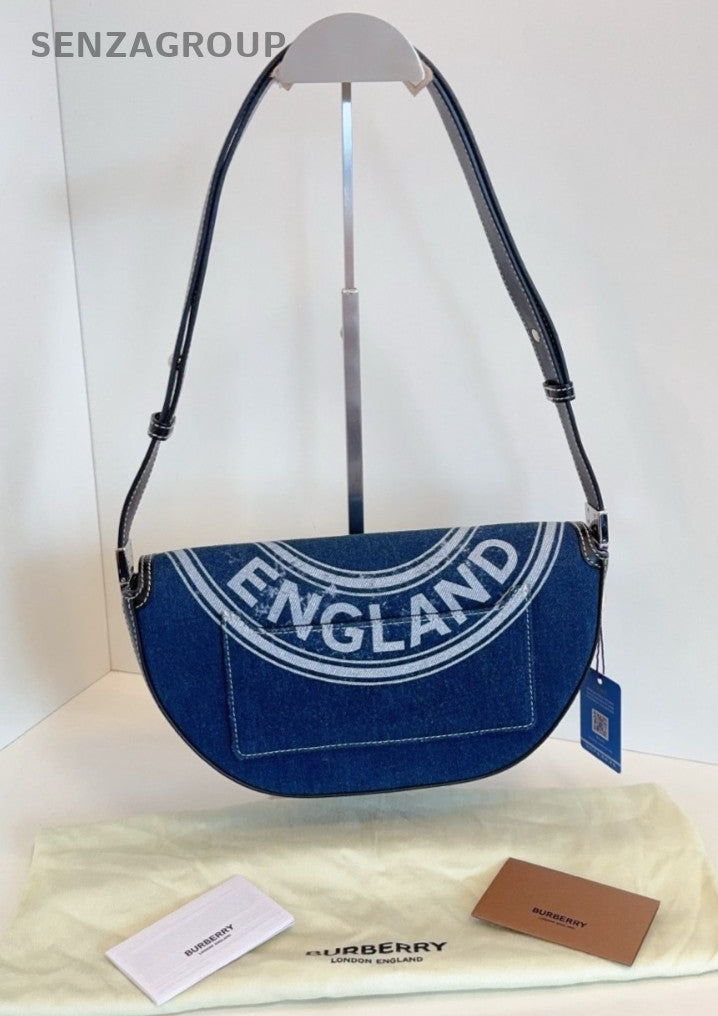 Burberry Olympia PM Denim Shoulder bag Blue