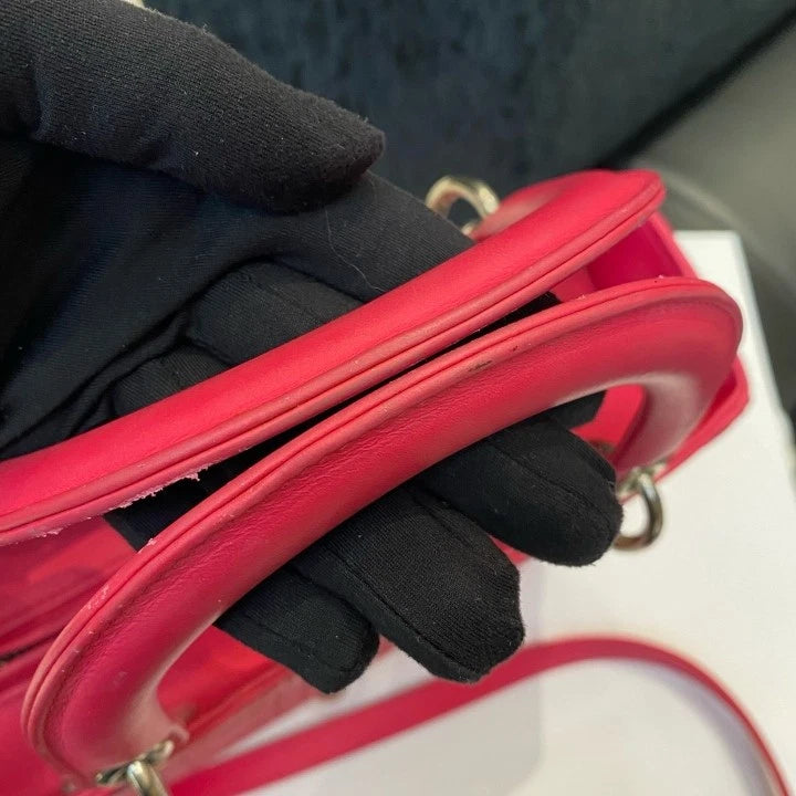 Dior Lady Dior Lambskin Shoulder Bag Crossbody Excellent