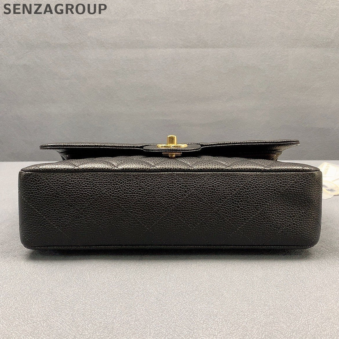 Chanel Black Gold Medium Quilted CF Chain Shoulder Crossbody Bag