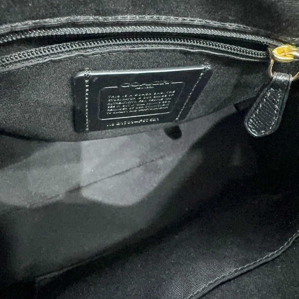 Coach Black Solid Boston Bag Handbag Crossbody Shoulder Bag Women