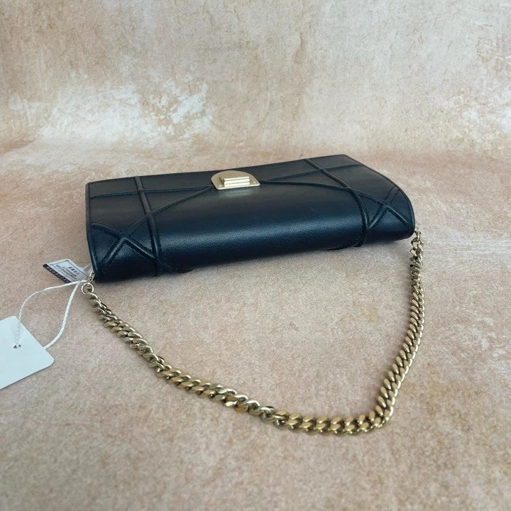 Authentic Dior Black WOC Crossbody Shoulder Bag For Women