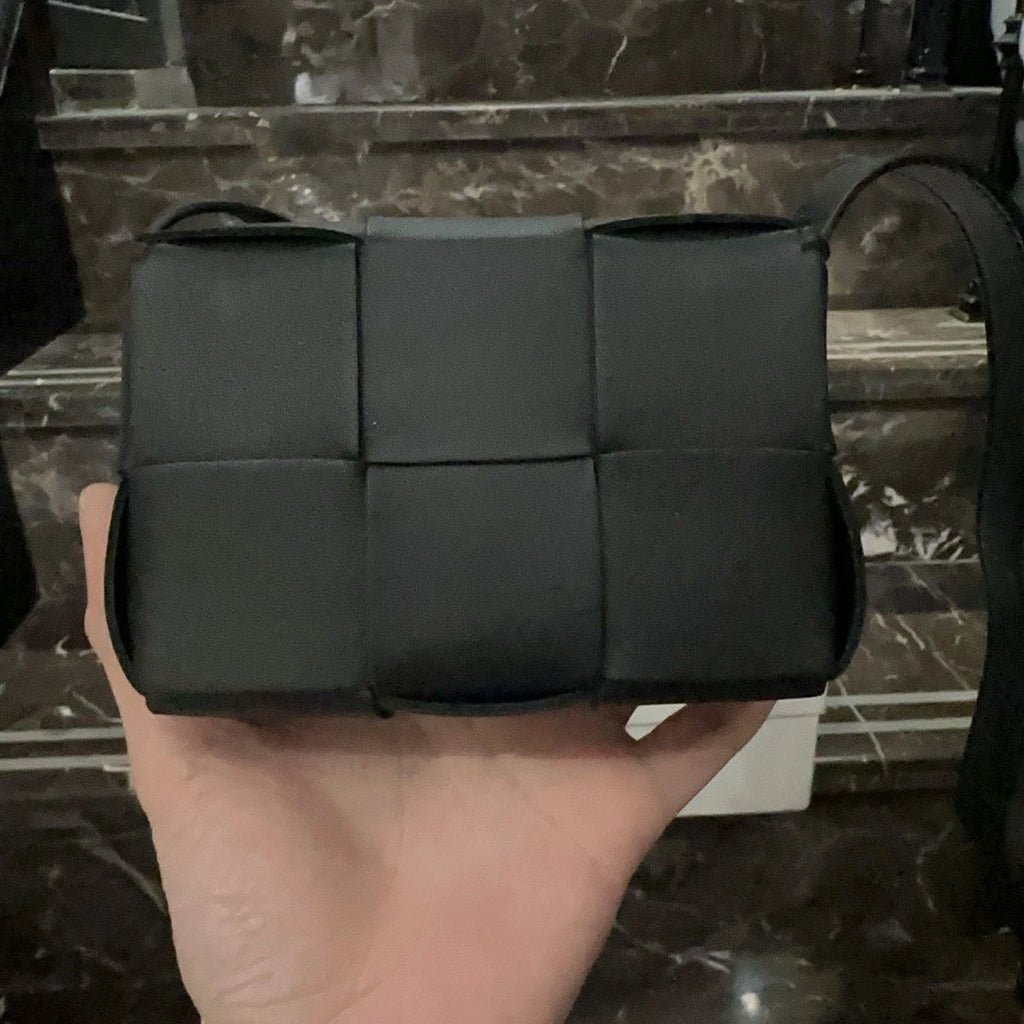 Bottega Veneta Mini Cassette 6-grid Lambskin Woven Pillow Bag Women