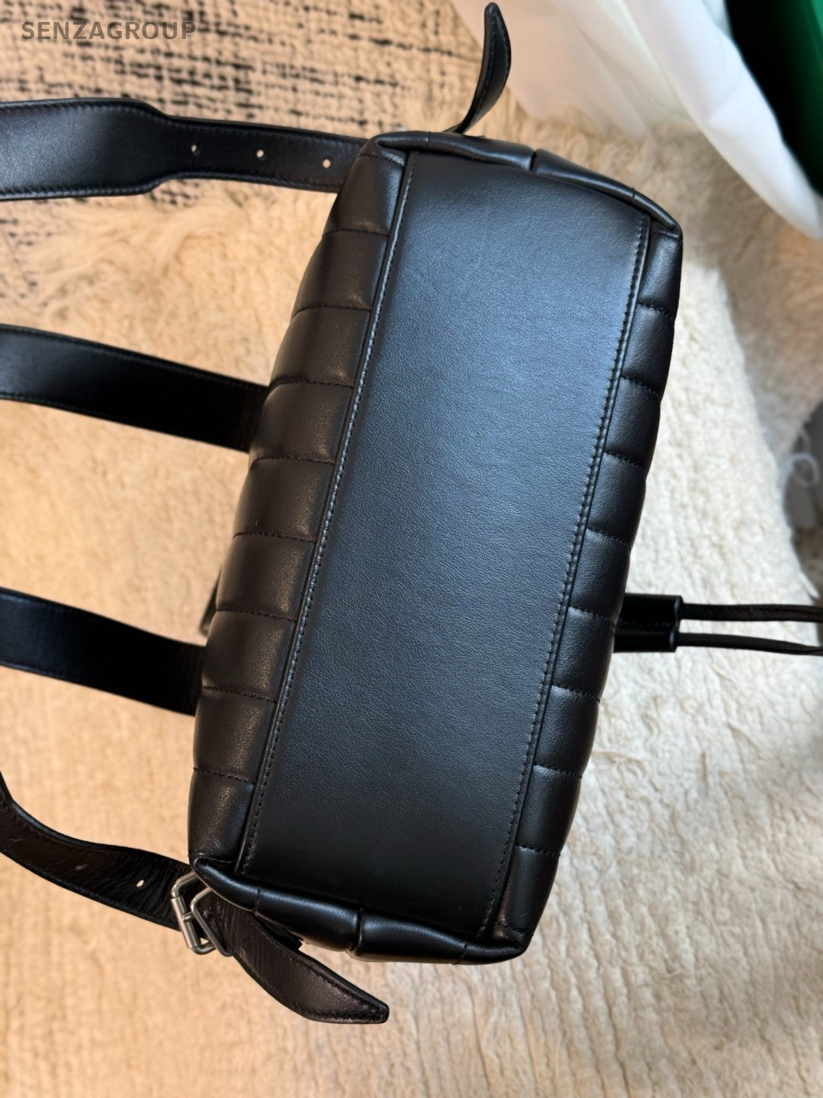 YSL Saint Laurent LouLou Backpack PM Top Handle Shoulder bag Black Women
