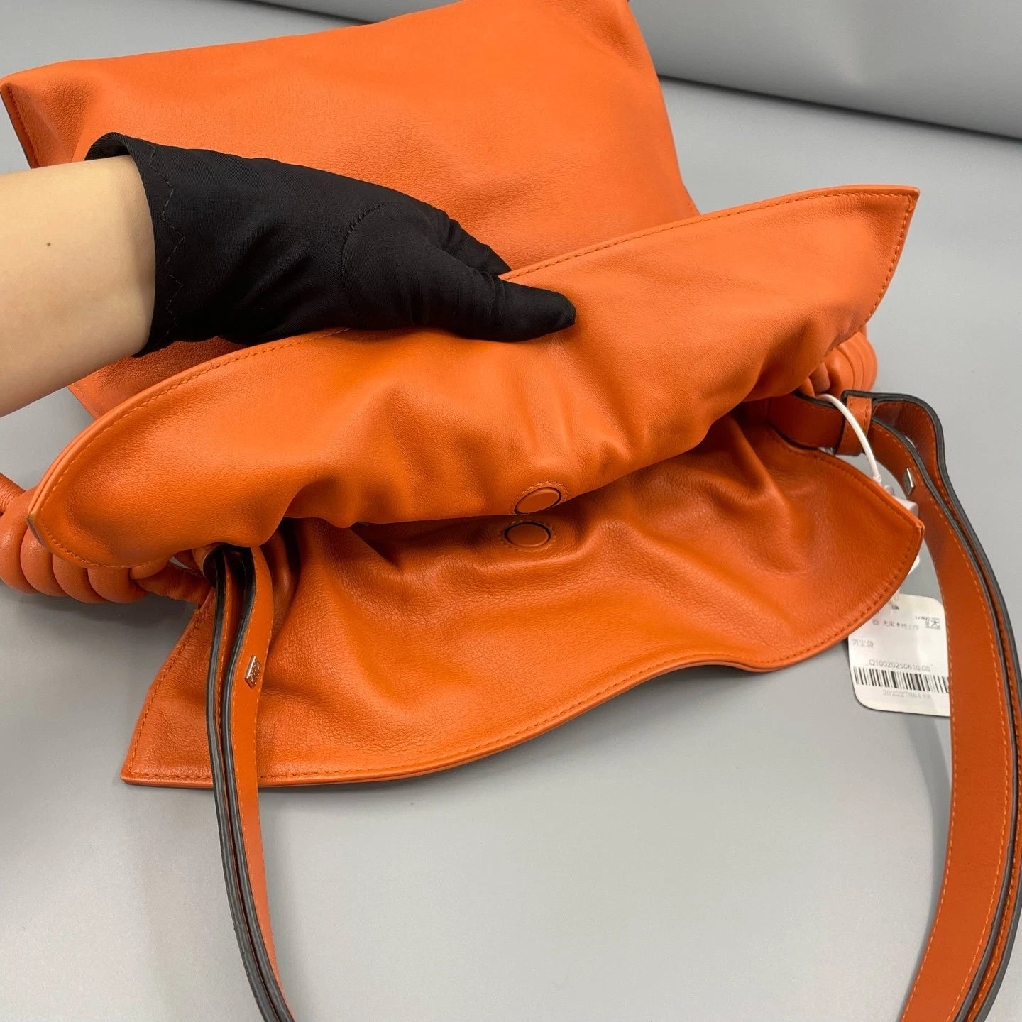 Loewe Medium Orange Leather Bucket Bag For Women