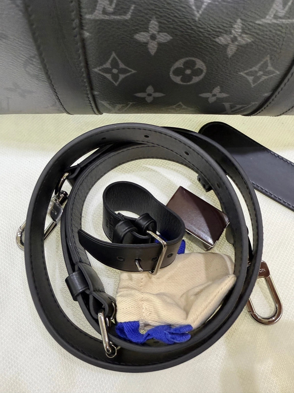 Louis Vuitton Black Keepall50 Bandouliere Travel Bag For Unisex