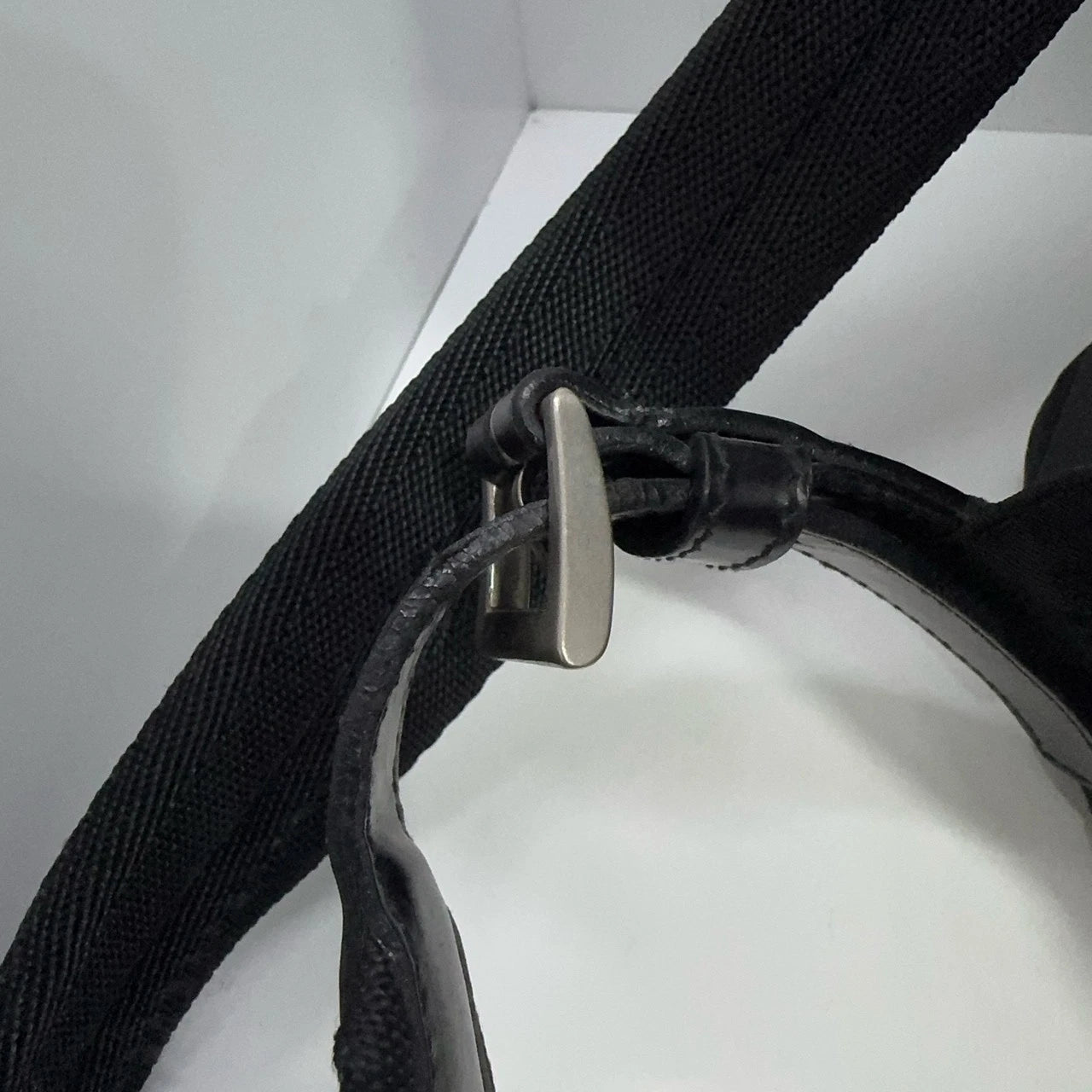PRADA Black Nylon Parachute Backpack Handbag For Women