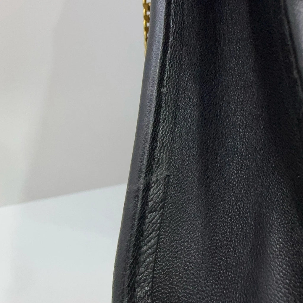 YSL Leather Black Quilted Chain Shoulder Crossbody Bag For Women