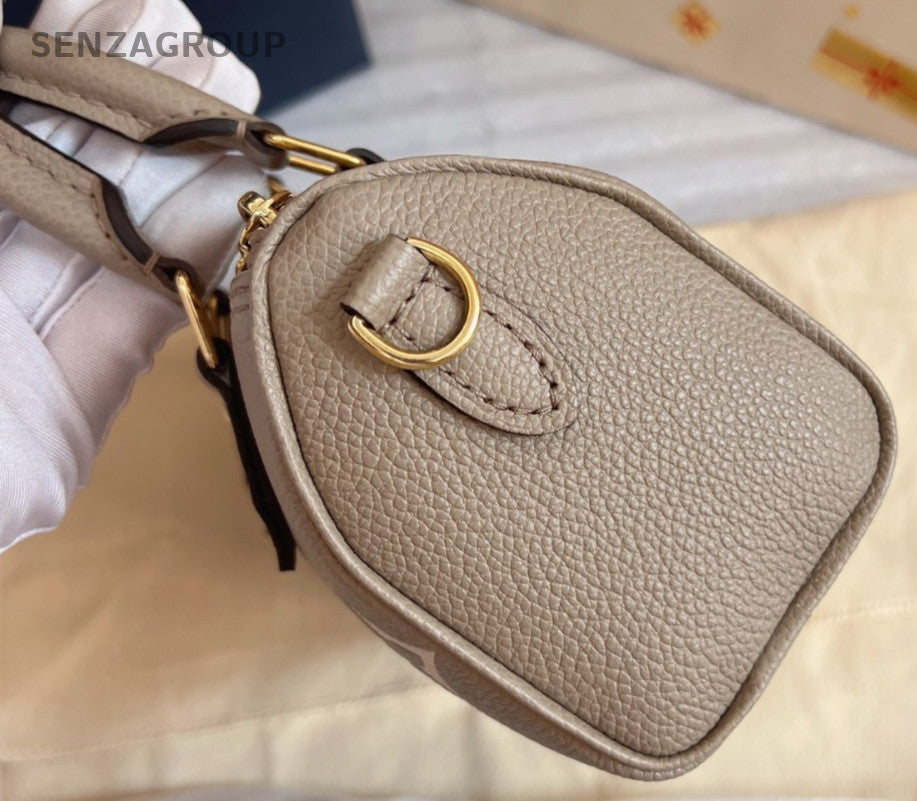 Louis Vuitton Speedy NANO Elephant Gray Handbag 2WAY Crossbody Almost Brand NEW