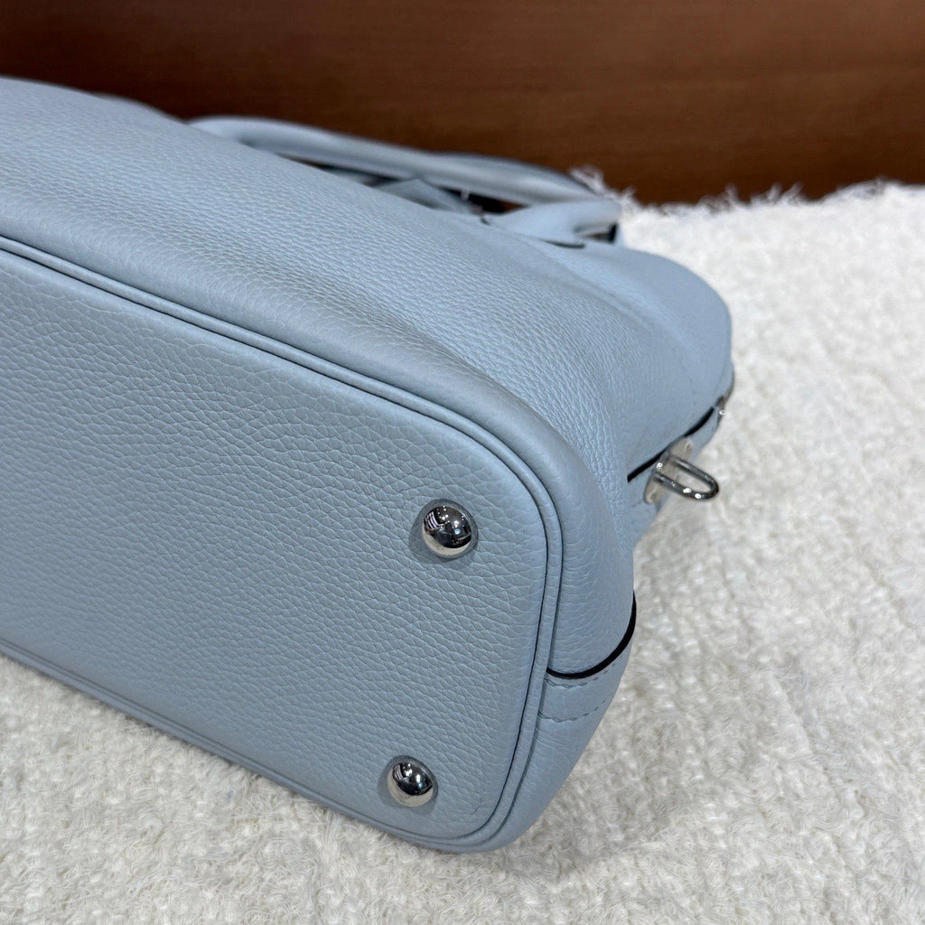 Hermes Bolide31 Top Handle Crossbody Blue Silver Women Classic Fashion