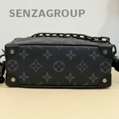 Louis Vuitton Black Monogram Soft Trunk Crossbody Bag Unisex Classic