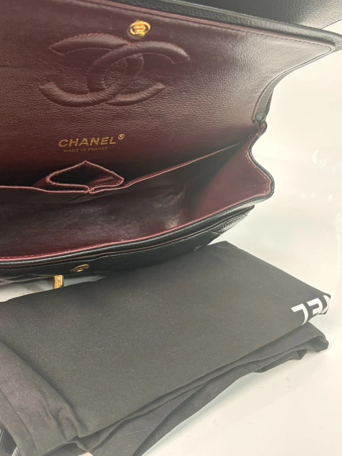Sj0001 Chanel Cf Double Flap Golden Hardware Z Excellent
