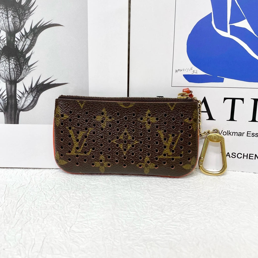 Louis Vuitton Monogram Canvas Key Coin Pouch Wallet Women