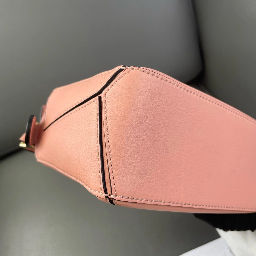 Loewe 2021 Calfskin Puzzle Mini Pink Geometric Handbag Crossbody For Women