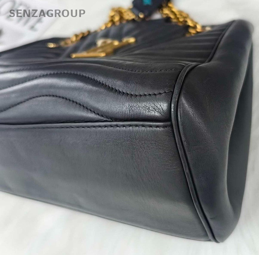 Louis Vuitton New Wave tote Calfskin Chain Black Gold Women Shoulder bag