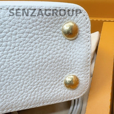 Louis Vuitton Capucines BB White Gold Handbag Shoulder Bag for Women