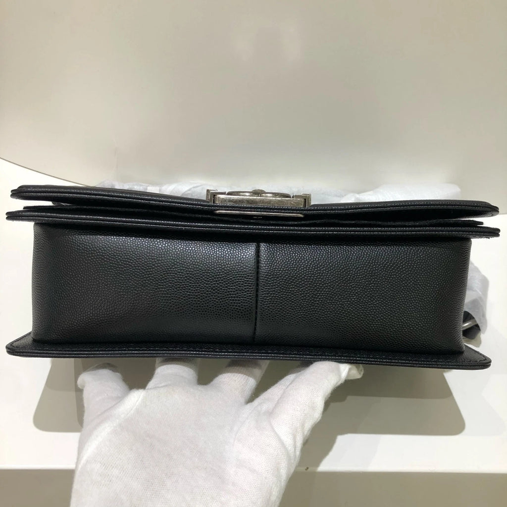 CHANEL Leboy Medium Black Silver Shoulder Bag for Women