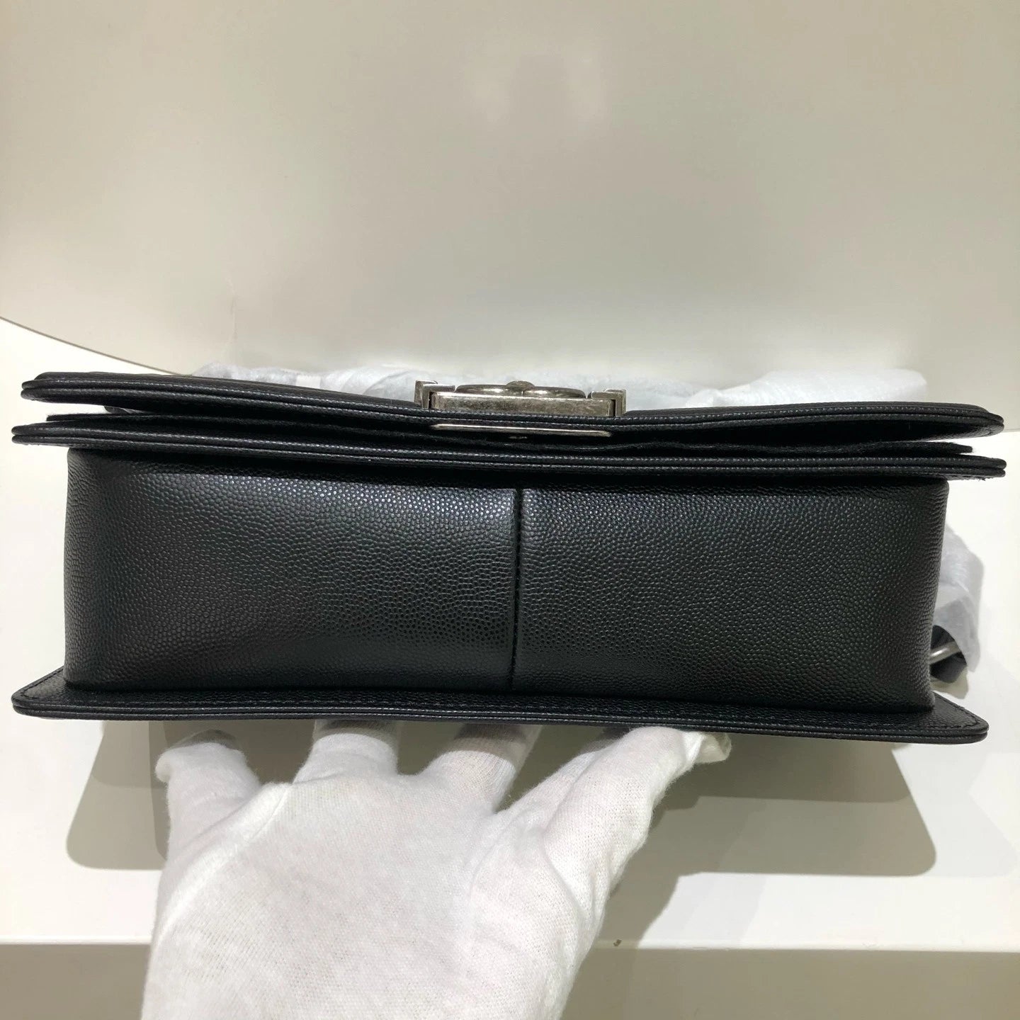 CHANEL Leboy Medium Black Silver Shoulder Bag for Women