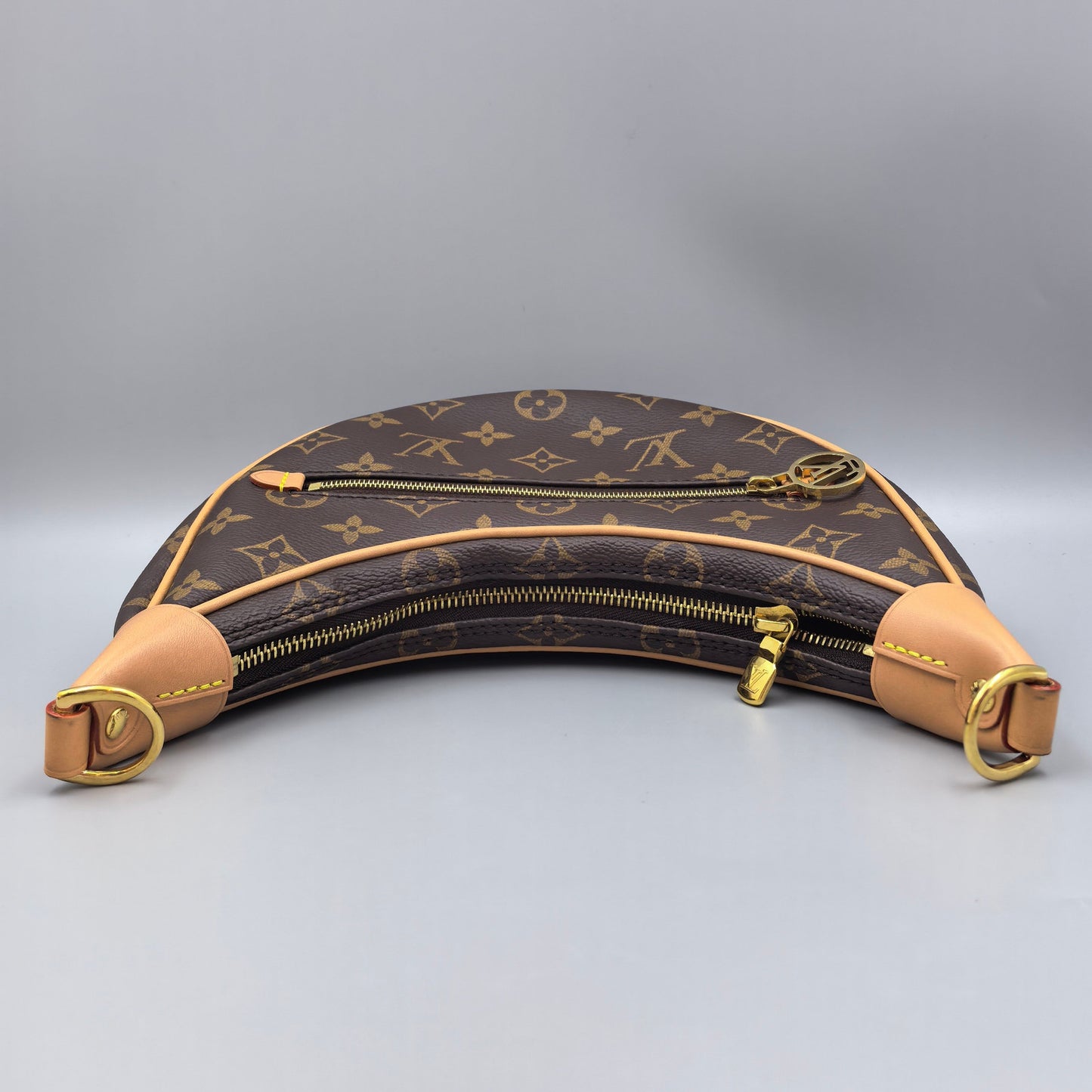 Louis Vuitton Loop Monogram Chain Shoulder Bag Brown Gold Hardware