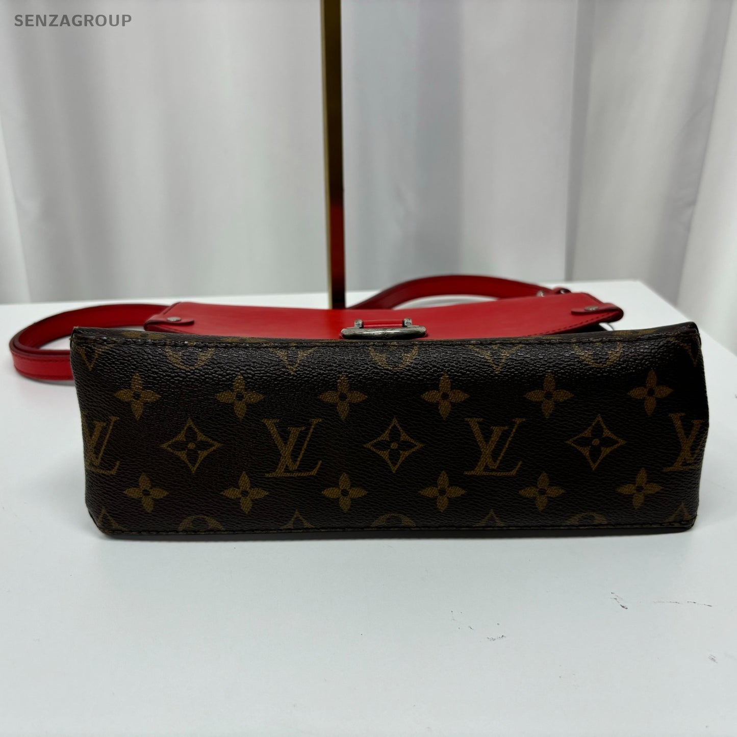 Louis Vuitton RED Epi Leather  Monogram Saint-Michel Shoulder Crossbody bag