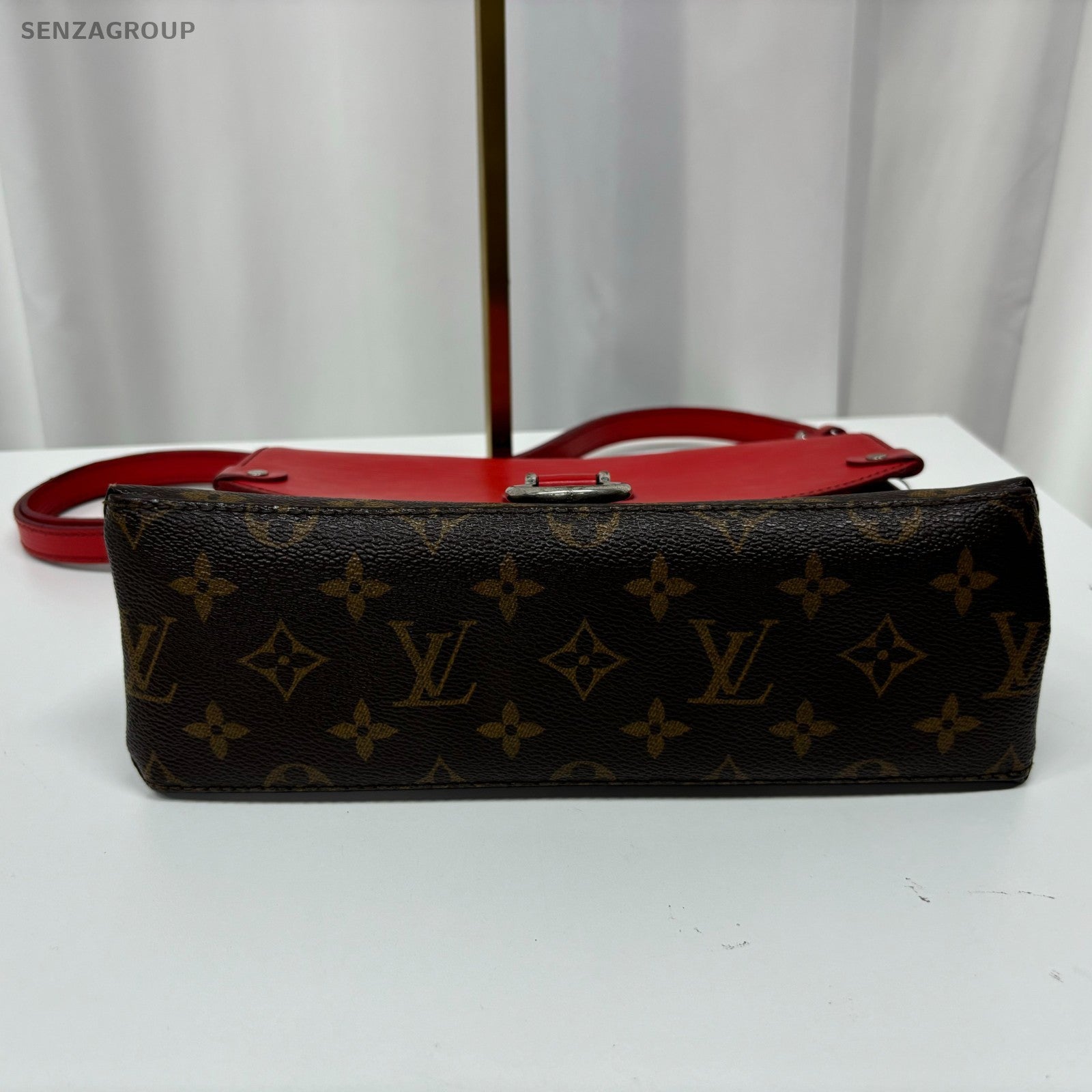 Louis Vuitton RED Epi Leather  Monogram Saint-Michel Shoulder Crossbody bag
