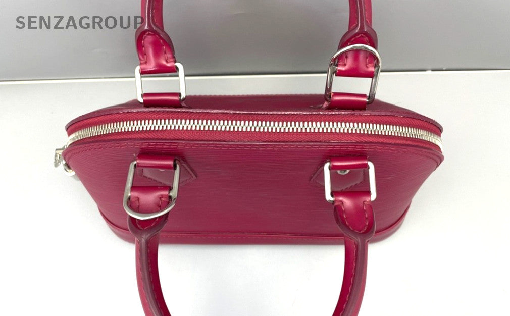 Louis Vuitton Alma BB Epi Leather Top Handle 2way Shoulder bag Purple Red Women