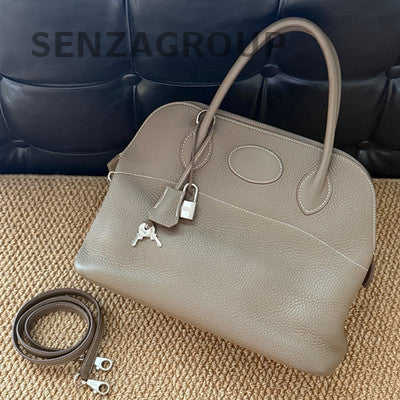 Hermes Bolide 31 Bag Grey Silver Hardware Women's Classic Handbag