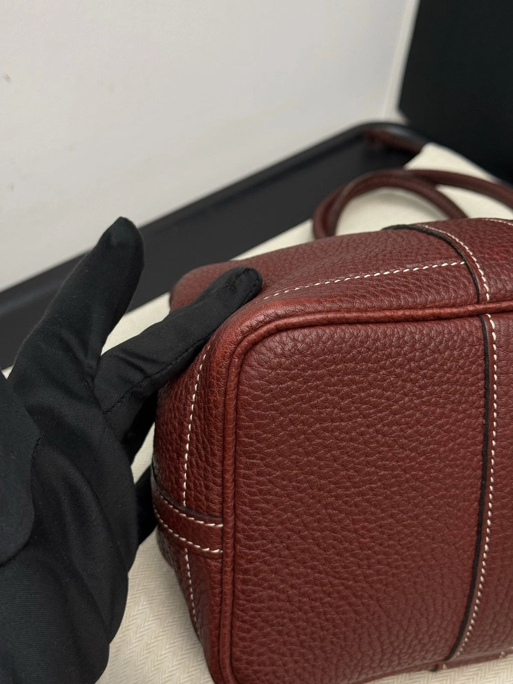 Hermès Garden Party 30 Tote Handbag Bordeaux Red Women Classic