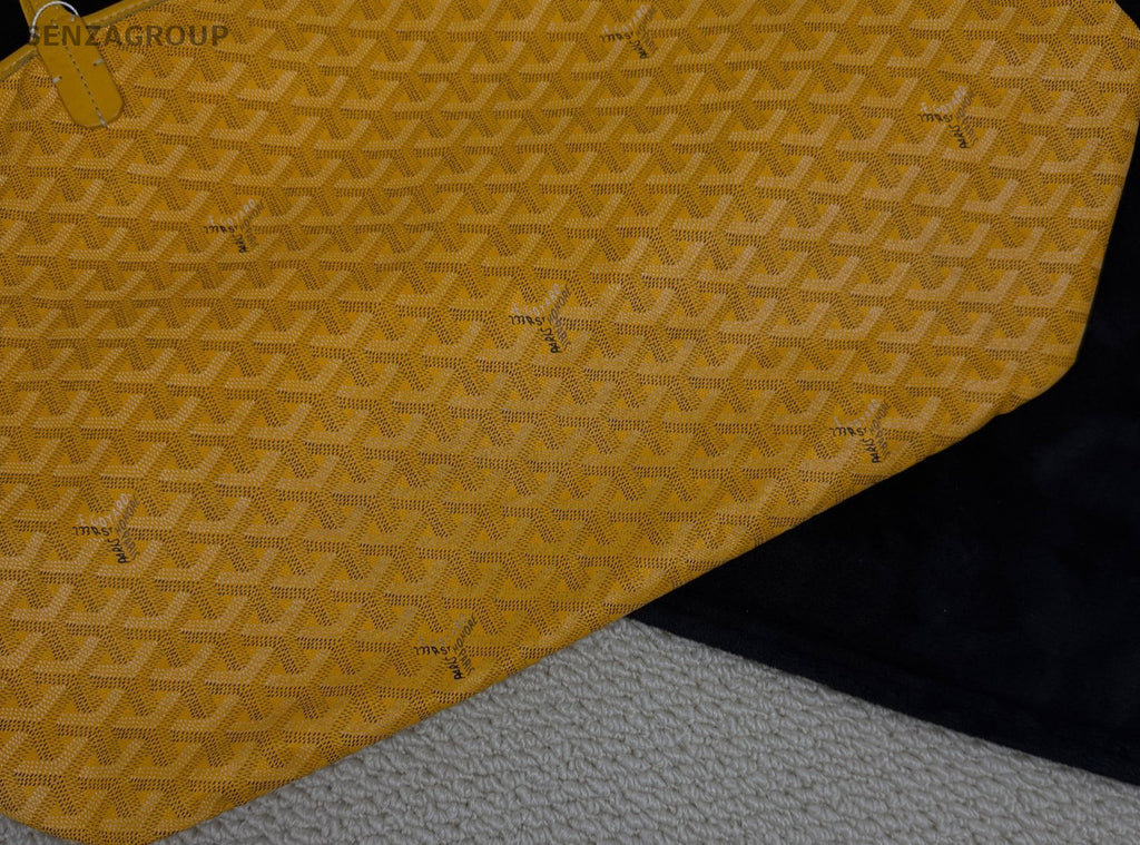 Goyard GM Canvas Monogram Tote Bag Top Handle Shoulder Bag With Pouch Yellow.