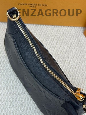 Louis Vuitton Monogram Canvas Bagatelle Shoulder Bag Black Gold